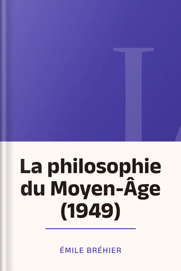 La philosophie du Moyen-Âge (1949) d’Émile Bréhier, couverture du livre