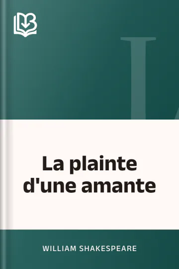 La plainte d'une amante de William Shakespeare, couverture du livre