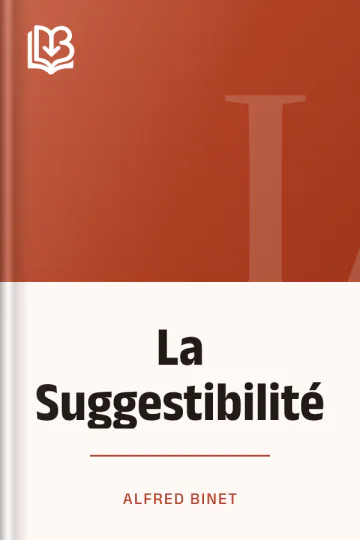 La Suggestibilité d’Alfred Binet, couverture du livre
