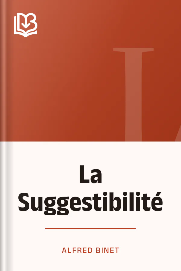 La Suggestibilité d’Alfred Binet, couverture du livre