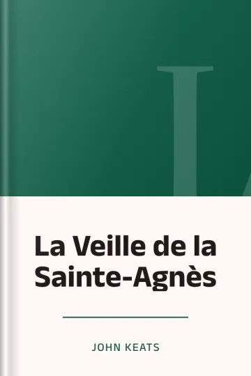 La Veille de la Sainte-Agnès de John Keats, couverture du livre