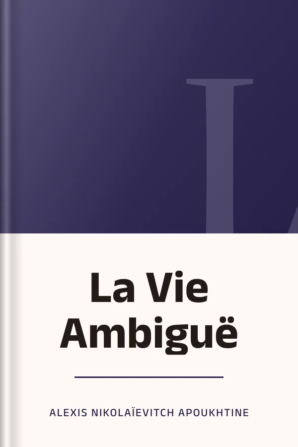 La Vie Ambiguë d’Alexis Nikolaïevitch Apoukhtine, couverture du livre