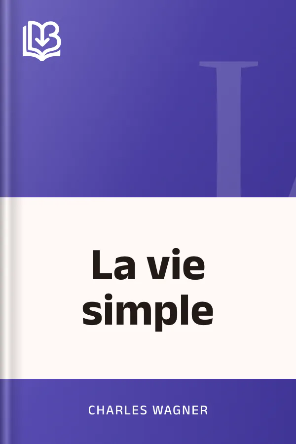 La vie simple de Charles Wagner, couverture du livre