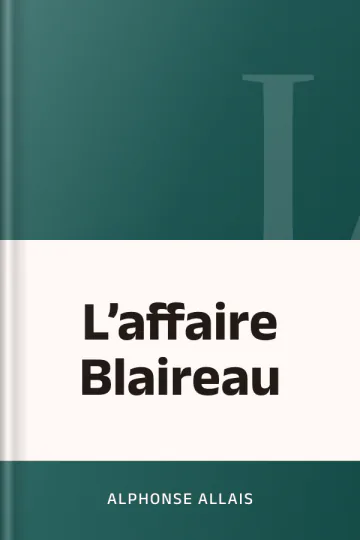 L’affaire Blaireau d’Alphonse Allais, couverture du livre
