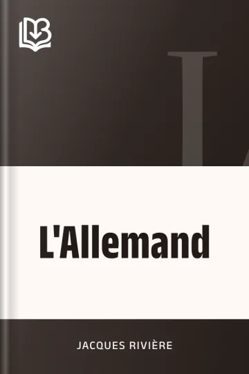 L'Allemand de Jacques Rivière, couverture du livre