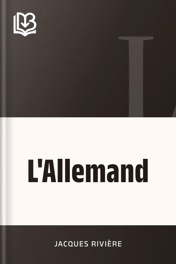 L'Allemand de Jacques Rivière, couverture du livre