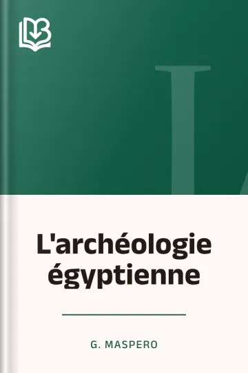 L'archéologie égyptienne de G. Maspero, couverture du livre