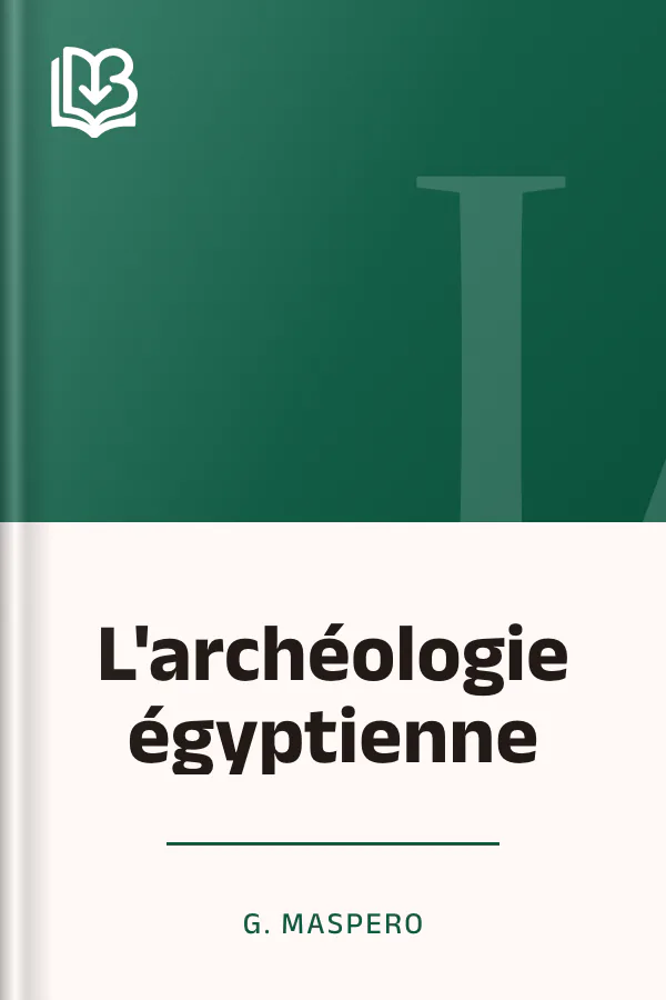 L'archéologie égyptienne de G. Maspero, couverture du livre