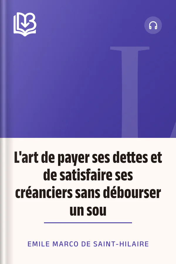 L'art de payer ses dettes et de satisfaire ses créanciers sans débourser un sou d’Emile Marco de Saint-Hilaire, couverture du livre