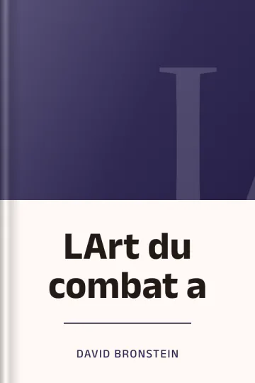 LArt du combat a de David Bronstein, couverture du livre