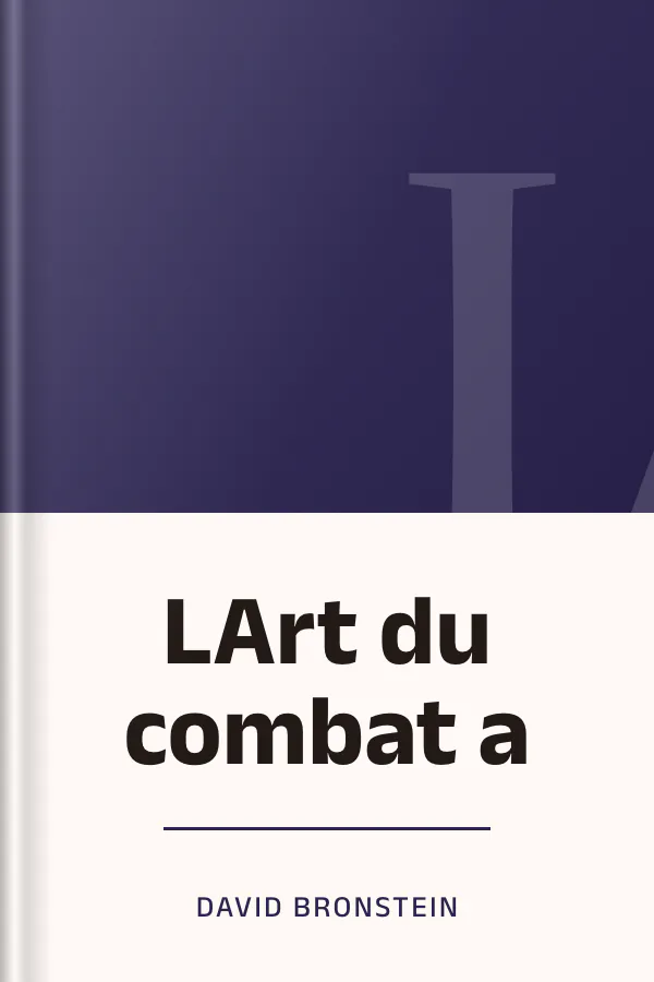 LArt du combat a de David Bronstein, couverture du livre