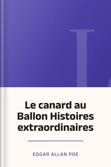 Le canard au Ballon Histoires extraordinaires d’Edgar Allan Poe, couverture du livre