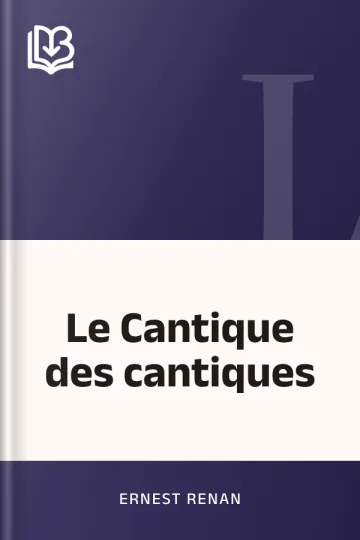 Le Cantique des cantiques d’Ernest Renan, couverture du livre