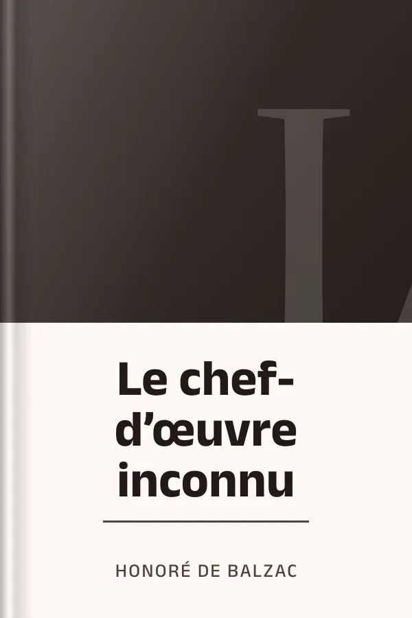 Le chef-d’œuvre inconnu d’Honoré de Balzac, couverture du livre