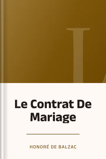 Le Contrat De Mariage d’Honoré de Balzac, couverture du livre