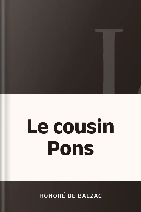 Le cousin Pons d’Honoré de Balzac, couverture du livre