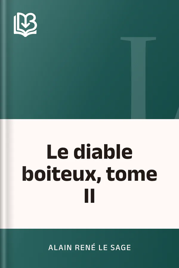 Le diable boiteux, tome II d’Alain-René Lesage, couverture du livre