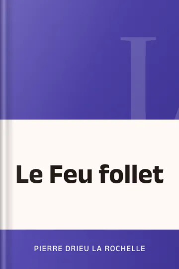 Le Feu follet de Pierre Drieu La Rochelle, couverture du livre