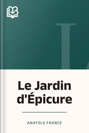 Le Jardin d'Épicure d’Anatole France, couverture du livre