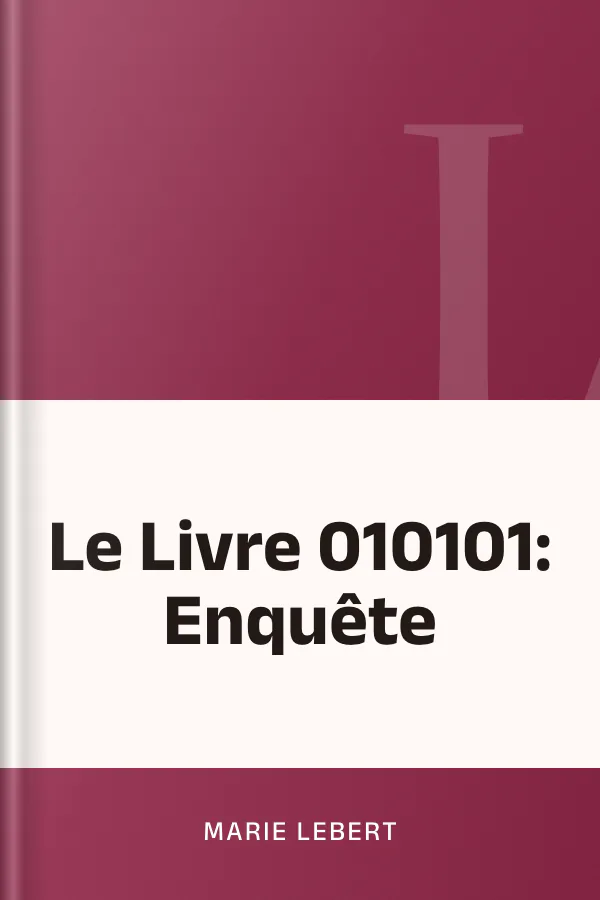 Le Livre 010101: Enquête de Marie Lebert, couverture du livre