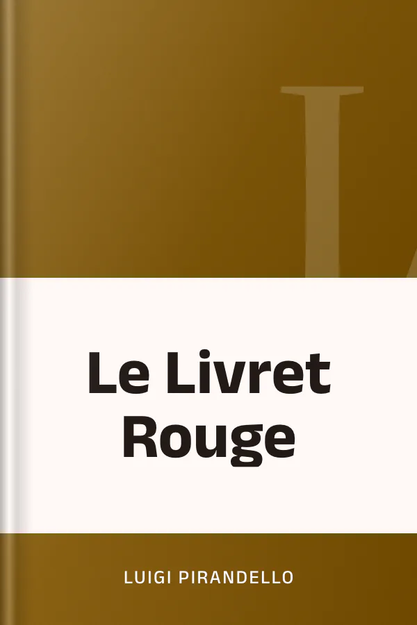 Le Livret Rouge de Luigi Pirandello, couverture du livre