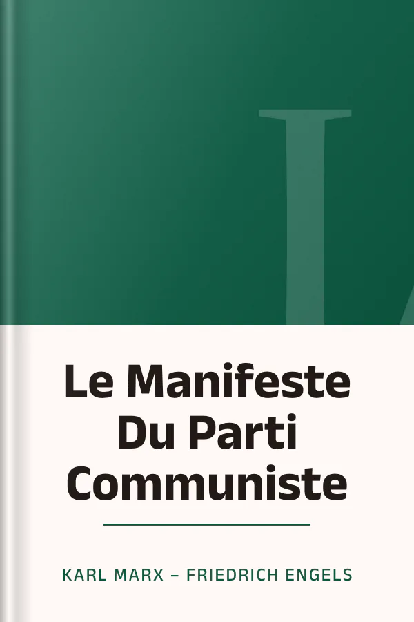 Le Manifeste Du Parti Communiste de Karl Marx – Friedrich Engels, couverture du livre