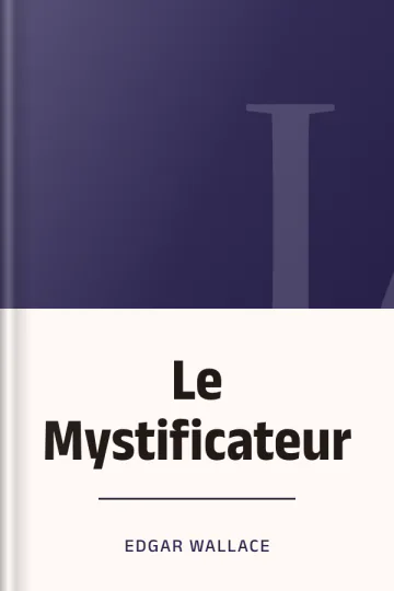 Le Mystificateur d’Edgar Wallace, couverture du livre