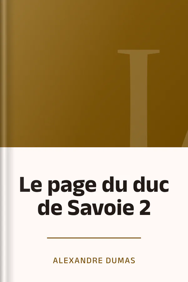 Le page du duc de Savoie 2 d’Alexandre Dumas, couverture du livre