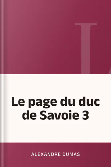 Le page du duc de Savoie 3 d’Alexandre Dumas, couverture du livre