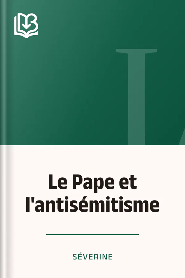 Le Pape et l'antisémitisme de Séverine, couverture du livre