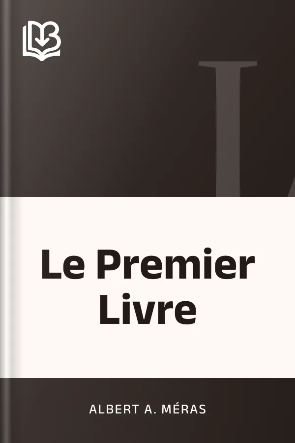 Le Premier Livre d’Albert A. Méras, couverture du livre