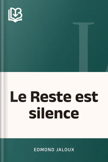 Le Reste est silence d’Edmond Jaloux, couverture du livre