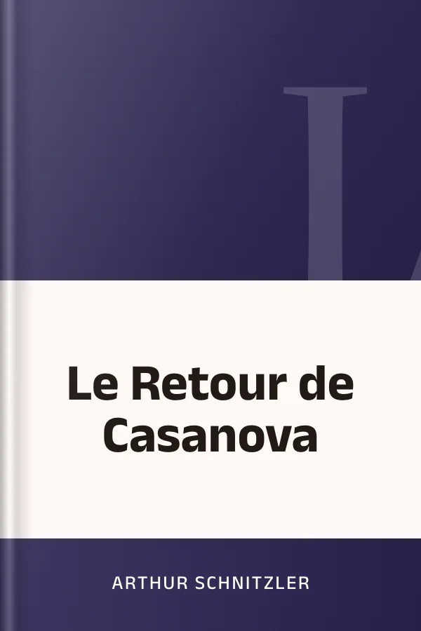 Le Retour de Casanova d’Arthur Schnitzler, couverture du livre