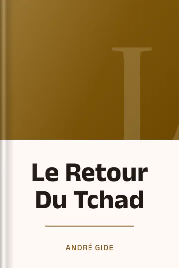 Le Retour Du Tchad d’André Gide, couverture du livre