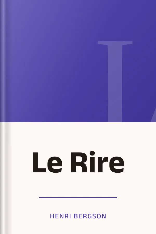 Le Rire d’Henri Bergson, couverture du livre