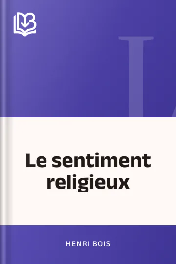 Le sentiment religieux d’Henri Bois, couverture du livre
