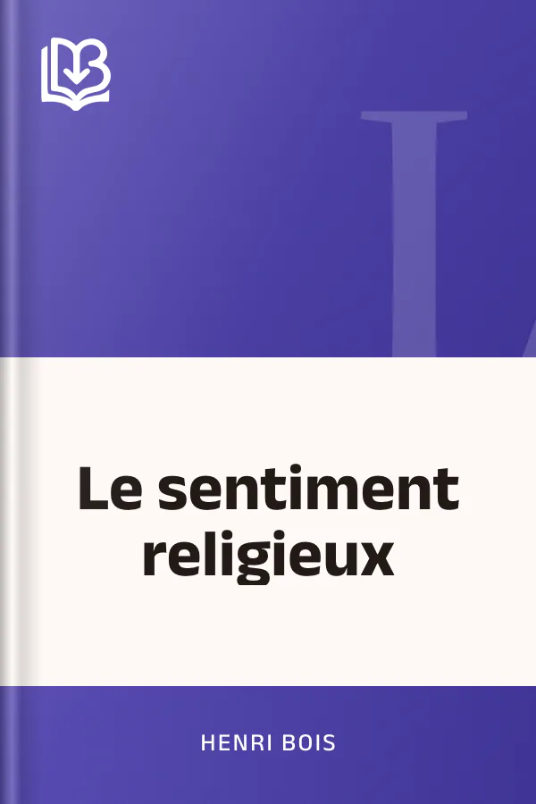 Le sentiment religieux d’Henri Bois, couverture du livre
