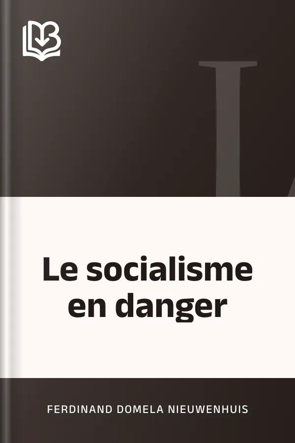 Le socialisme en danger de Ferdinand Domela Nieuwenhuis, couverture du livre