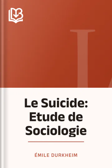 Le Suicide: Etude de Sociologie d’Émile Durkheim, couverture du livre