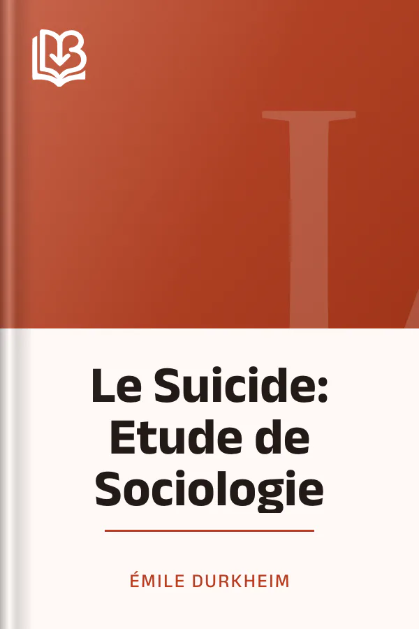 Le Suicide: Etude de Sociologie d’Émile Durkheim, couverture du livre