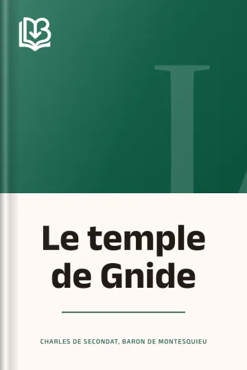 Le temple de Gnide de baron de Charles de Secondat Montesquieu, couverture du livre