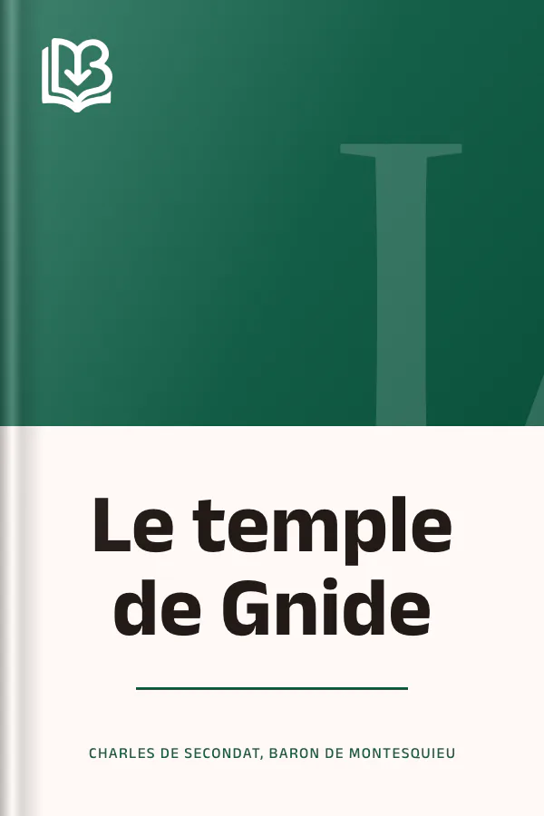Le temple de Gnide de Charles de Secondat, baron de Montesquieu, couverture du livre