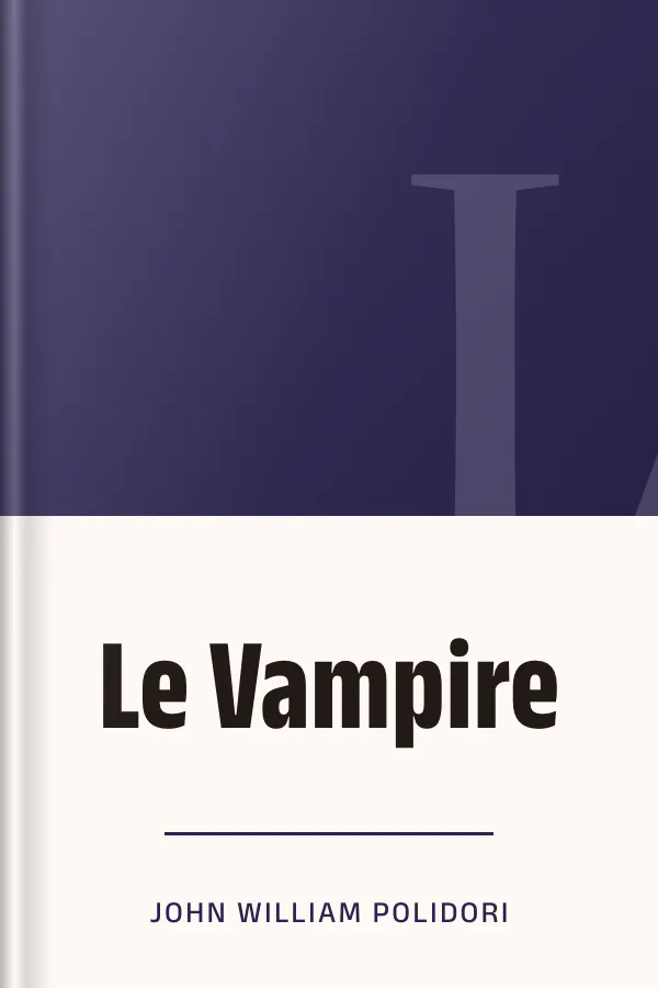 Le Vampire de John William Polidori, couverture du livre