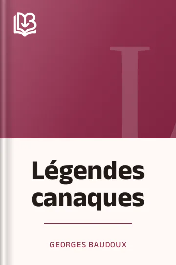 Légendes canaques de Georges Baudoux, couverture du livre