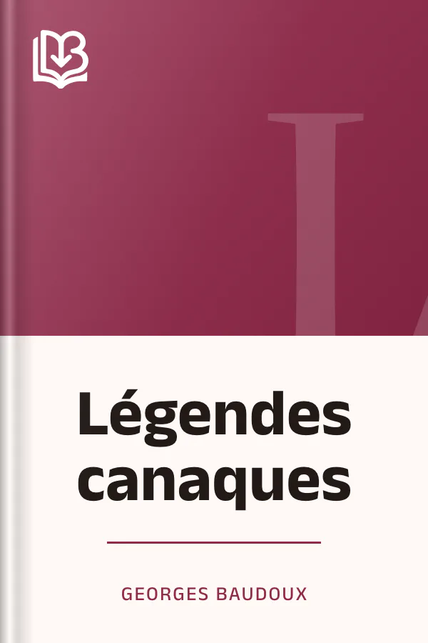 Légendes canaques de Georges Baudoux, couverture du livre