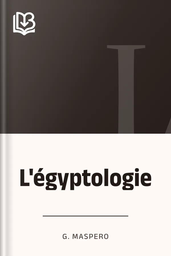 L'égyptologie de G. Maspero, couverture du livre