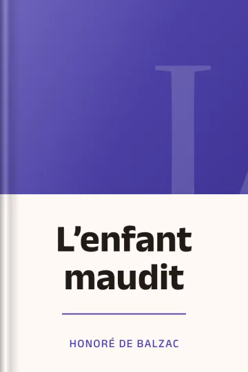 L’enfant maudit d’Honoré de Balzac, couverture du livre