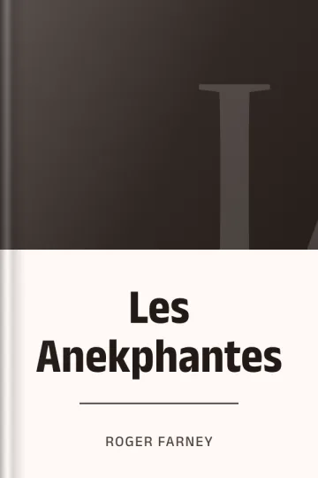 Les Anekphantes de Roger Farney, couverture du livre