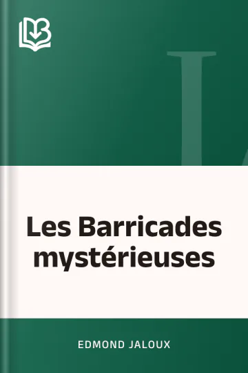 Les Barricades mystérieuses d’Edmond Jaloux, couverture du livre