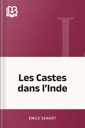 Les Castes dans l’Inde d’Émile Senart, couverture du livre